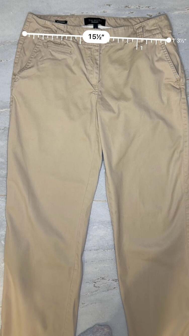 BOGO Talbots Boyfriend Chino Khaki Pants Size 4 - Picture 3 of 10